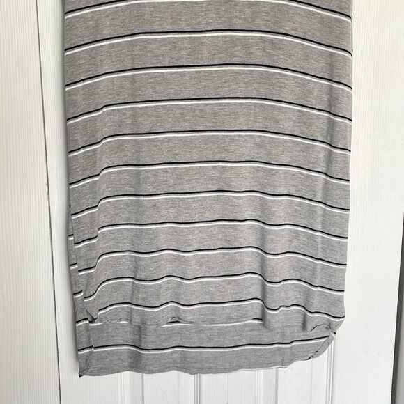 ALFANI Women's Ultra Soft Striped Nightgown Medium Heather Gray Pajama PJs - Picture 9 of 16